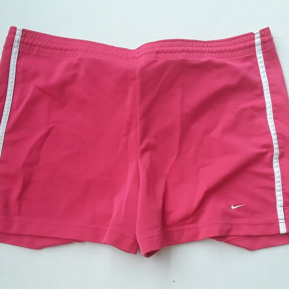 Nike pink and white athletic shorts size XL